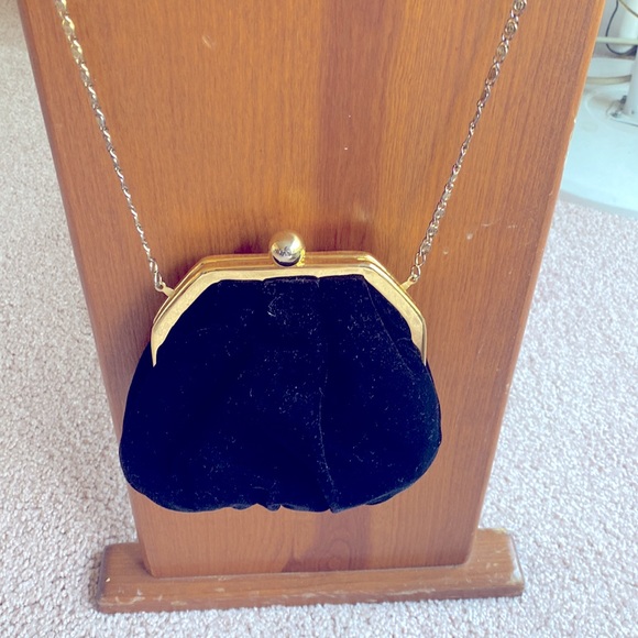 Nordstrom’s vintage black velvet crossbody mini handbag. - Picture 4 of 4